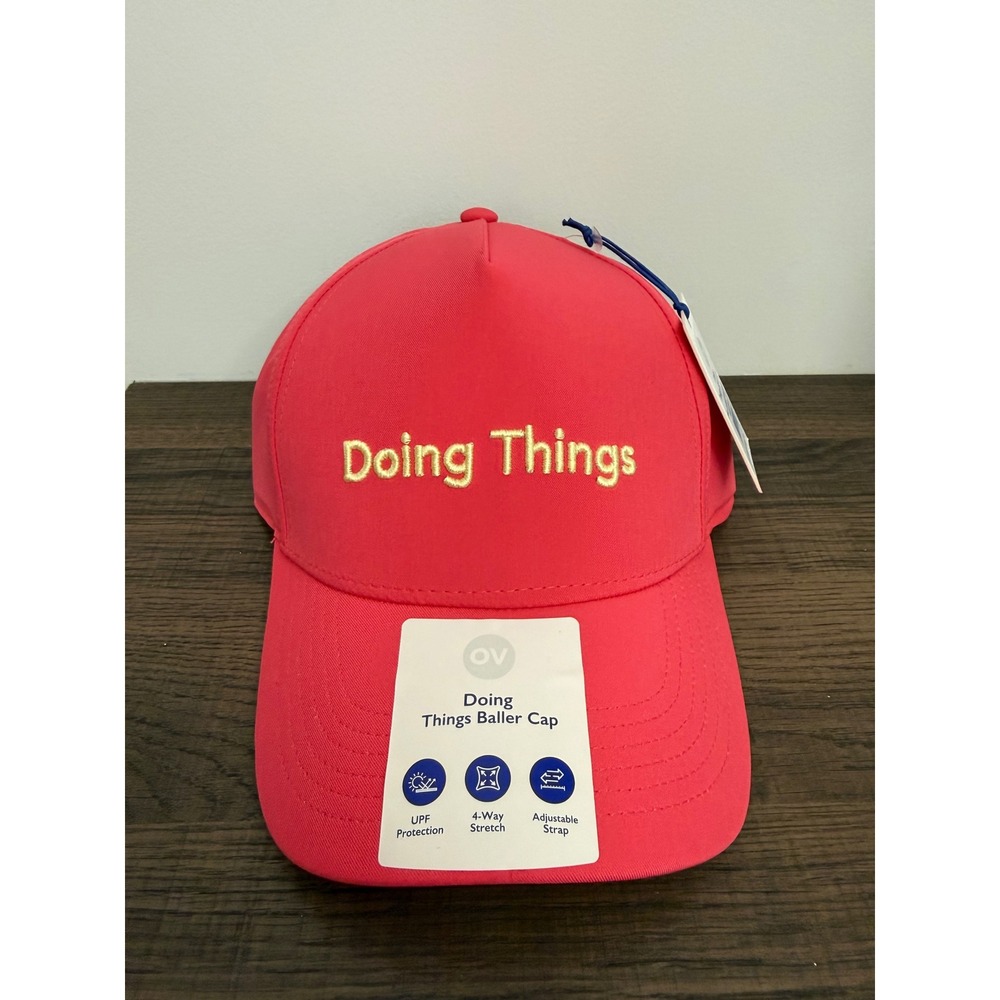 Outdoor Voices Doing Things Baller Cap Pink Adjustable UPF Hat NWT